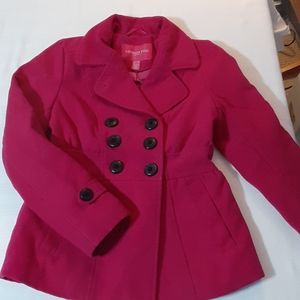 London Fog girl's peacoat fuchsia
